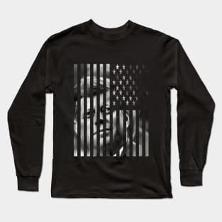 JFK - American Flag Long Sleeve T-Shirt